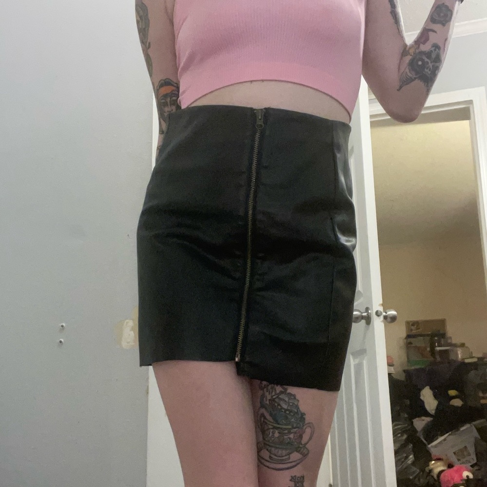 By Junkfood Vegan Leather Skirt